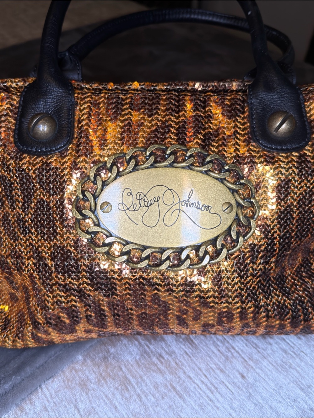 SOLD
WOW Betsey Johnson GOLD BLING SHOULDER BAG HANDBAG PURSE💛Rare